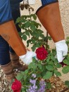 Gardening  gloves - floral linen