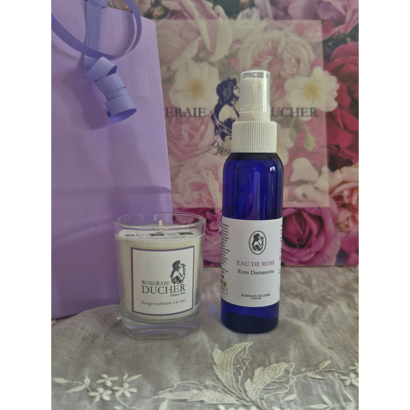 Coffret Eau de Rose de Damas 100mL + Petite Bougie